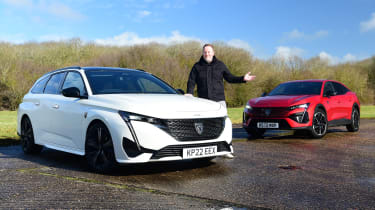 Pete Baiden with Peugeot 308 and 408